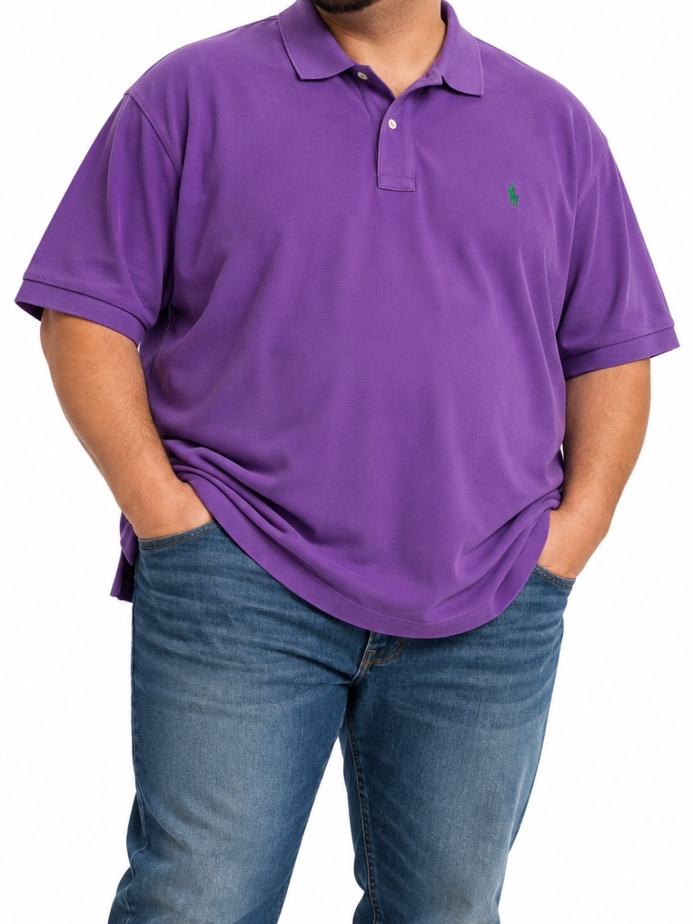 Polo Ralph Lauren Men’s Purple Polo Shirt Green Pony | Size 4XLT Tall